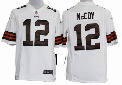 NFL Cleveland Browns 12 Colt McCoy White Game Jersey